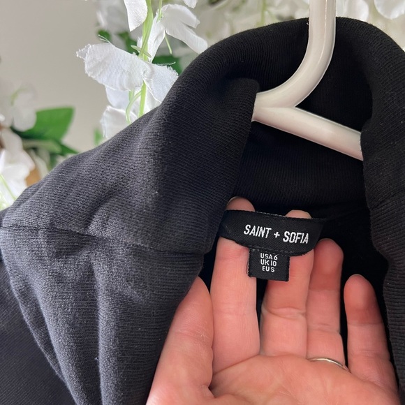 Saint + Sofia Black Cowl Neck Sweater - Picture 4 of 6